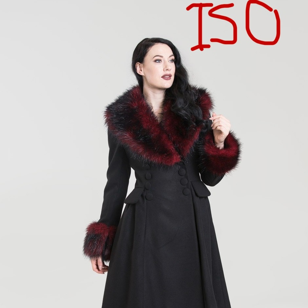 ISO Hell Bunny Rock Noir Coat S (green, red, or plum)